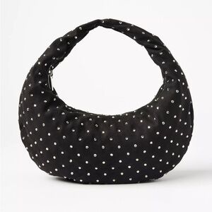 Loft Sparkle Hobo Bag Suede bedazzled